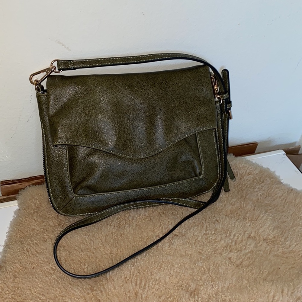 MODA LUXE Handbag Large Olive Green Crossbody Purse